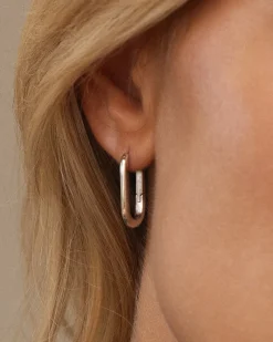 Mockberg Slim Medium U-Hoops Örhängen Silver