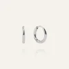 Mockberg Slim Mini Hoops Örhängen Silver