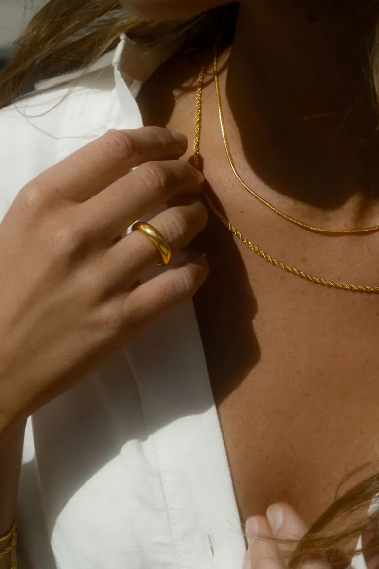 Mockberg Snake Kedja Halsband Guld