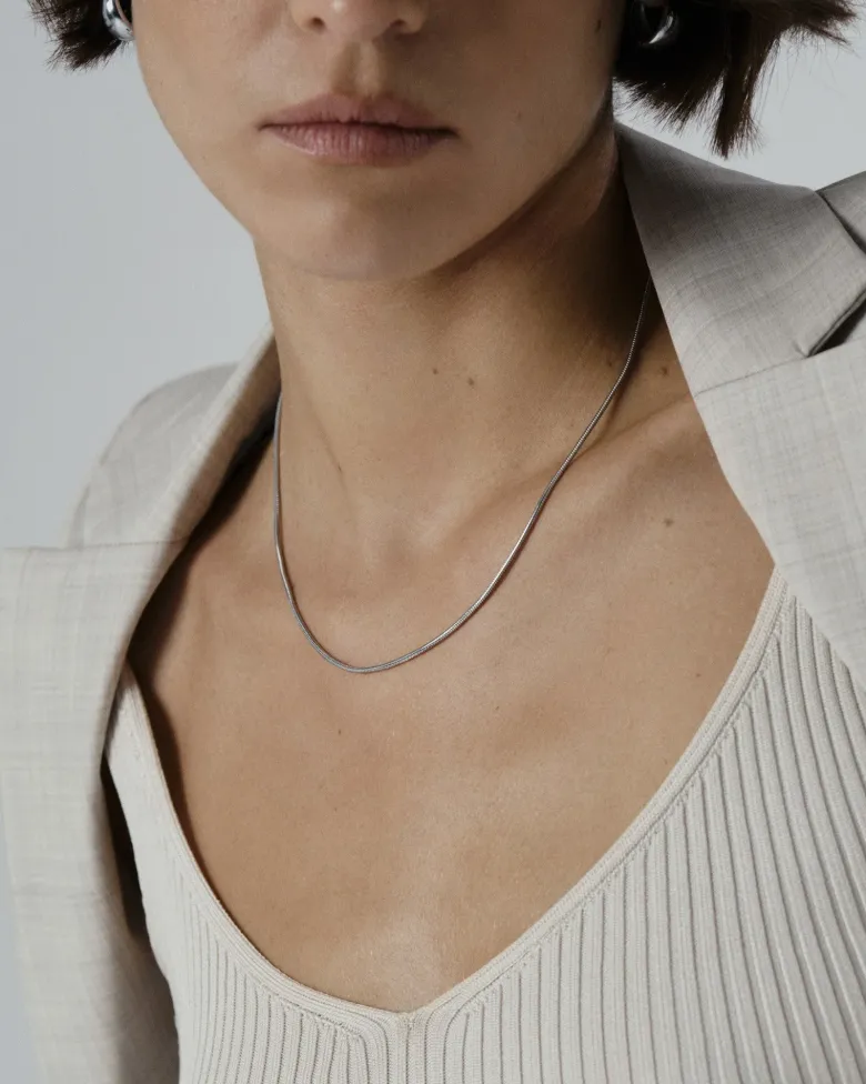 Mockberg Snake Kedja Halsband Silver