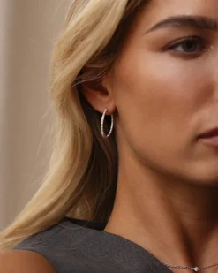 Mockberg Sparkle Extra Large Hoops Örhängen Silver