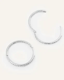 Mockberg Sparkle Extra Large Hoops Örhängen Silver