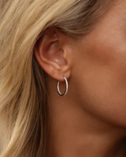 Mockberg Sparkle Large Hoops Örhängen Silver