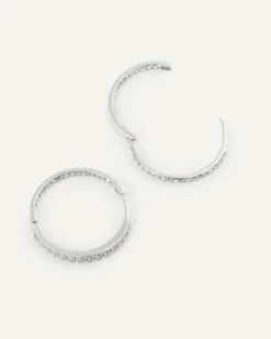 Mockberg Sparkle Large Hoops Örhängen Silver