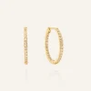 Mockberg Sparkle Large Hoops Örhängen Guld