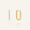 Mockberg Sparkle Medium U-Hoops Örhängen Guld