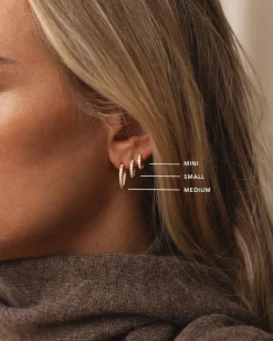 Mockberg Sparkle Mini Hoops Örhängen Guld
