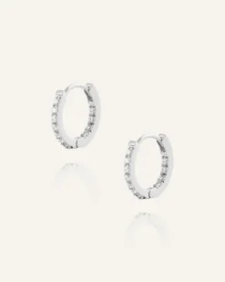 Mockberg Sparkle Small Hoops Örhängen Silver