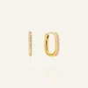 Mockberg Sparkle Small U-Hoops Örhängen Guld
