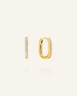 Mockberg Sparkle Small U-Hoops Örhängen Guld