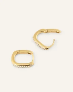 Mockberg Sparkle Small U-Hoops Örhängen Guld
