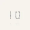Mockberg Sparkle Small U-Hoops Örhängen Silver
