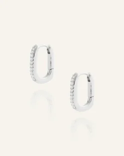 Mockberg Sparkle Small U-Hoops Örhängen Silver