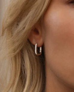 Mockberg Sparkle Small U-Hoops Örhängen Silver