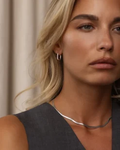 Mockberg Sparkle Small U-Hoops Örhängen Silver