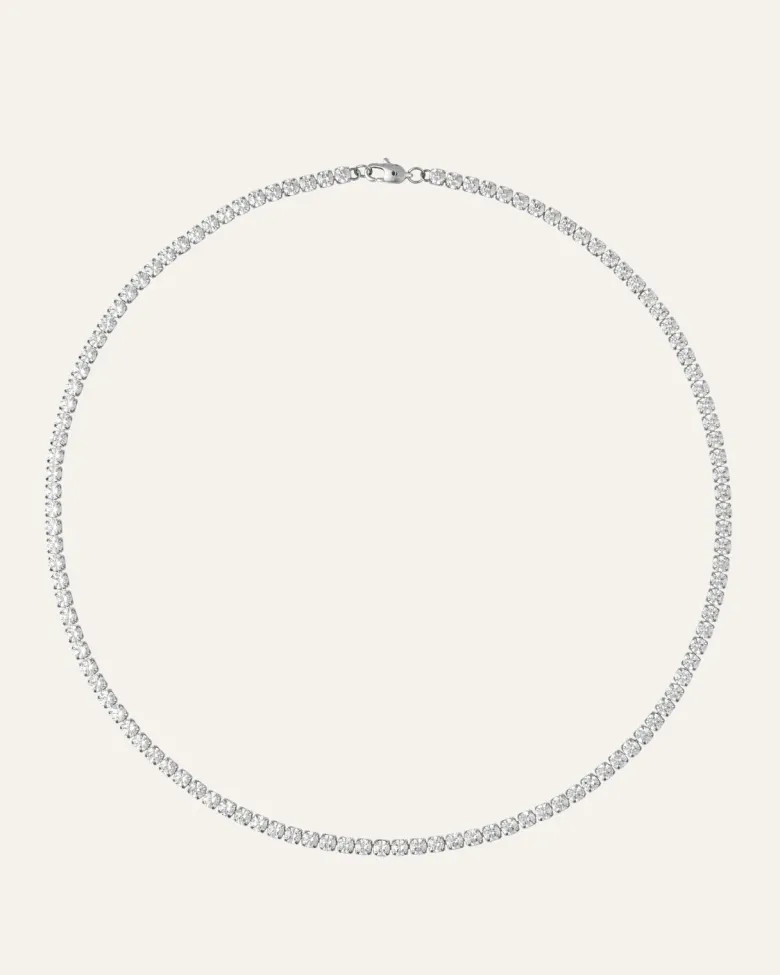 Mockberg Tennis Halsband Silver