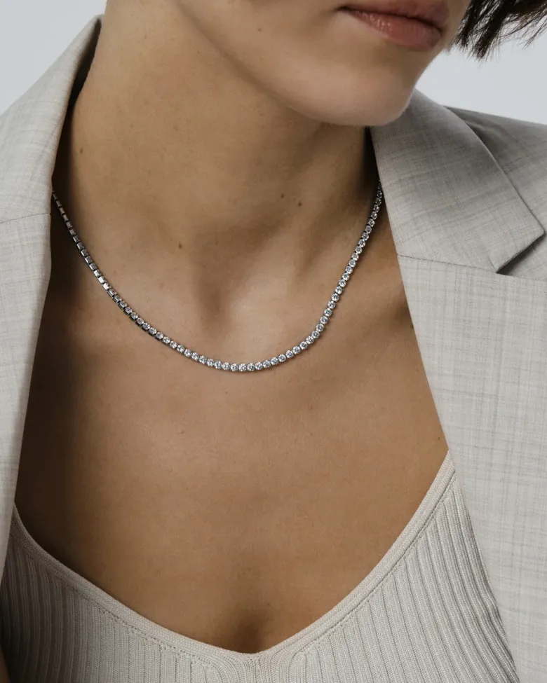 Mockberg Tennis Halsband Silver