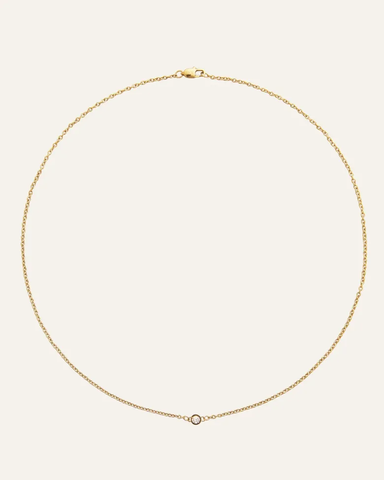 Mockberg Thin Diamond Guld Halsband
