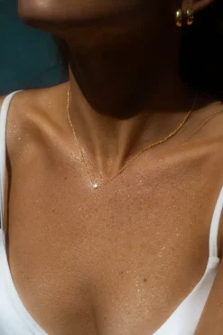Mockberg Thin Diamond Guld Halsband