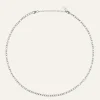 Mockberg Thin Figaro Halsband Silver