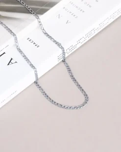Mockberg Thin Figaro Halsband Silver