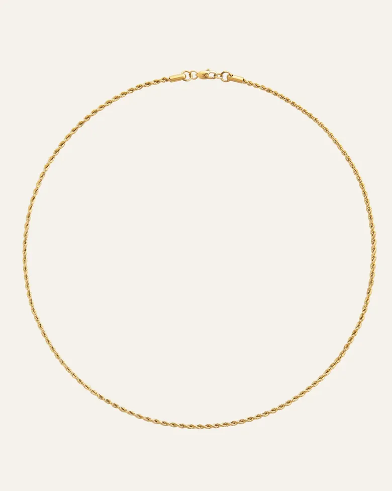 Mockberg Thin Rope Halsband Guld