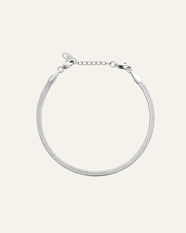 Mockberg Thin Snake Armband Silver