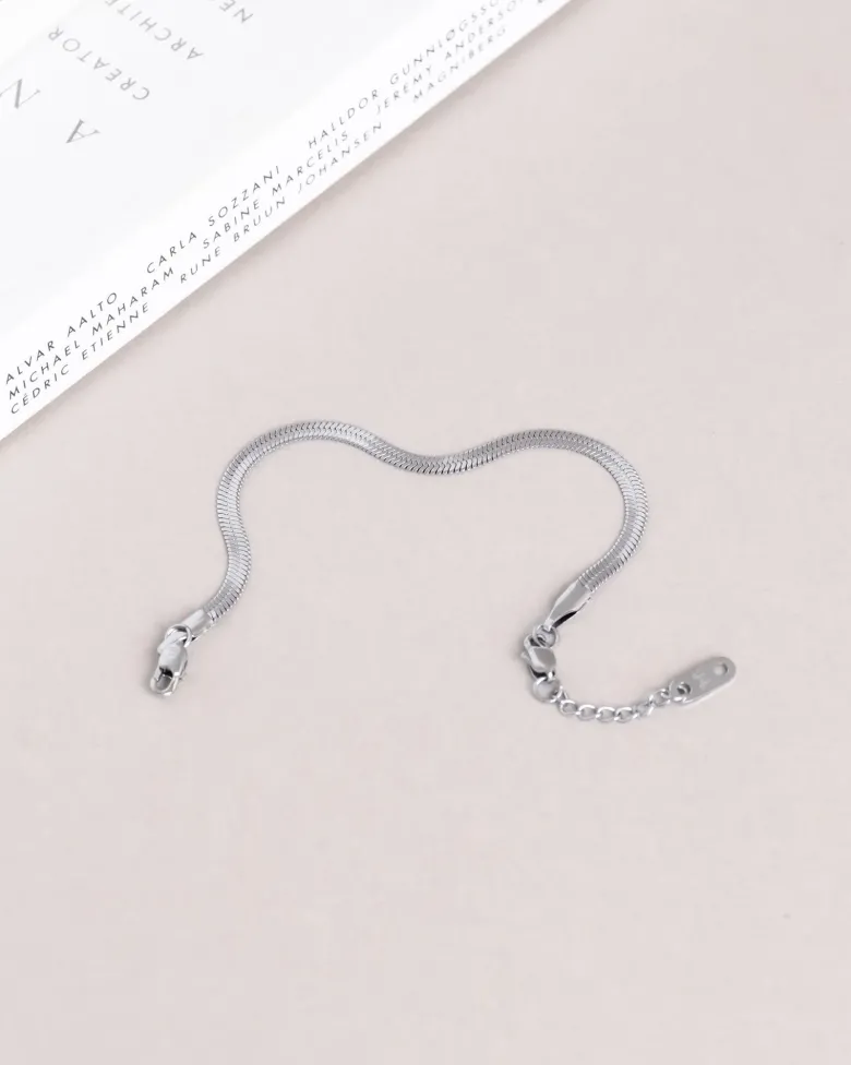 Mockberg Thin Snake Armband Silver