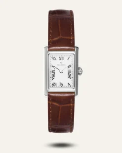 Mockberg Timeless Brown Leather Silver Watch MB0248