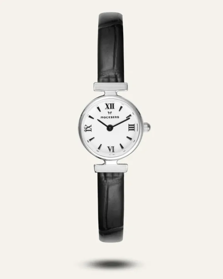 Mockberg Vintage Leather Silver Watch MB0250