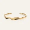 Mockberg Wavy Bolded Cuff Gold Armband
