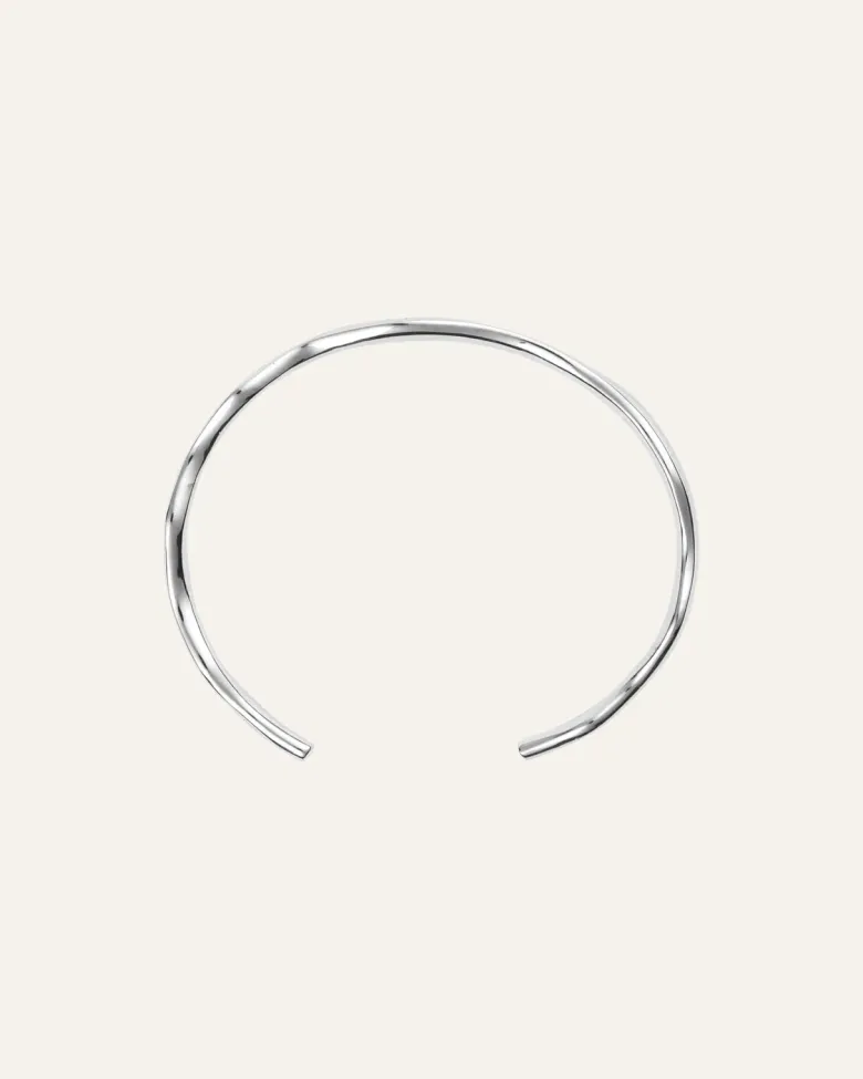 Mockberg Wavy Bolded Cuff Silver Armband