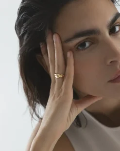 Mockberg Wavy Bolded Ring Guld