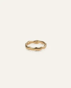 Mockberg Wavy Petite Ring Guld