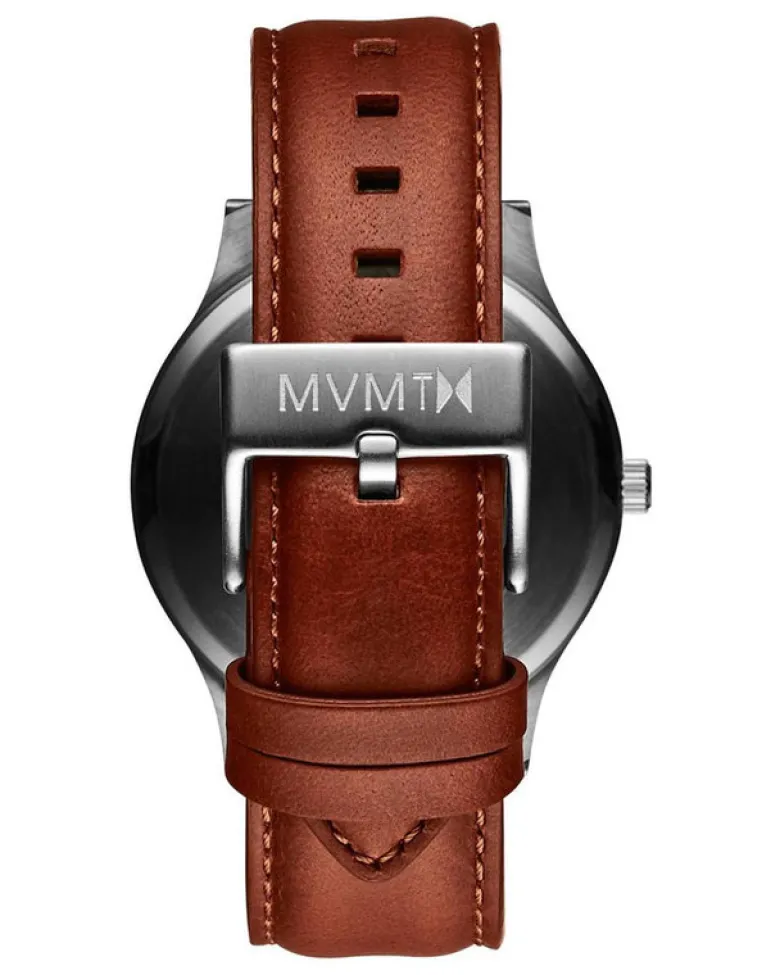 MVMT 40 Series Silver Natural Tan D-MT01-SNA