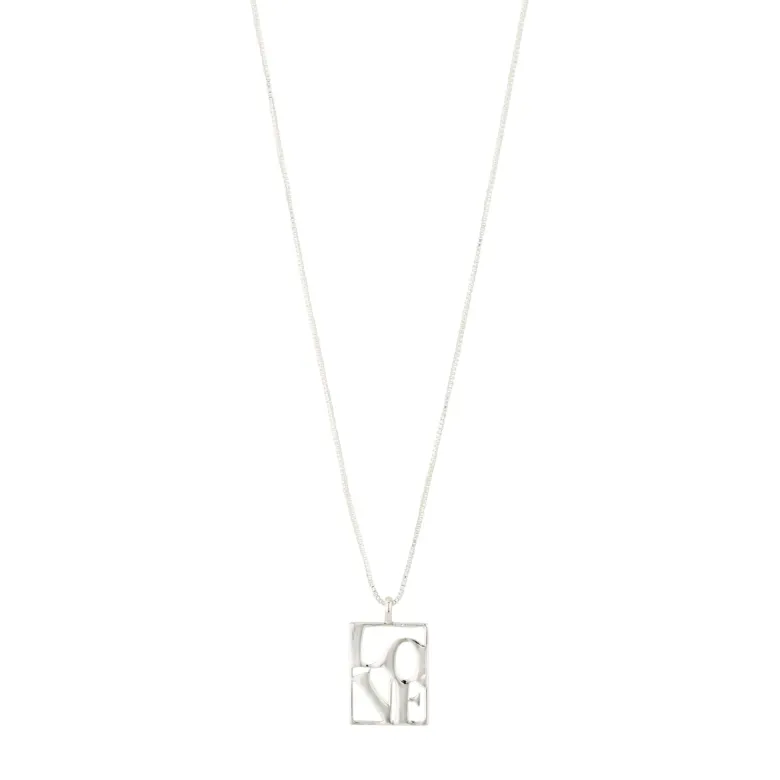 PILGRIM Love Tag Halsband Silver 542416041