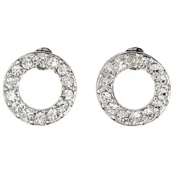 PILGRIM Victoria Crystal Halo Örhängen Silver 611316013