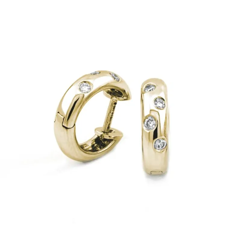 Örhängen i 18K Guld med 0.13ct TW/SI Diamanter – MSF56G