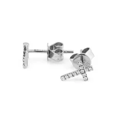 Örhängen i 18K Vitguld med 0.07ct TW/SI Diamanter – MSF08W