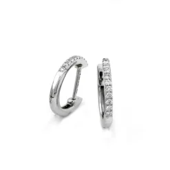 Örhängen i 18K Vitguld med 0.09ct TW/SI Diamanter – MSF58W