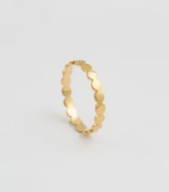 Syster P Beaches Flat Dot Ring Guld