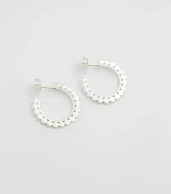 Syster P Beaches Small Flat Dots Örhängen Silver