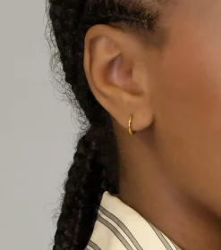 Syster P Beloved Fat Small Hoops Örhängen Guld