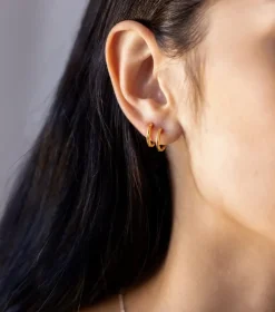 Syster P Beloved Fat Small Hoops Örhängen Guld