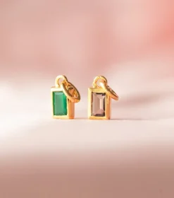 Syster P Beloved Squared Hänge Green Onyx Guld