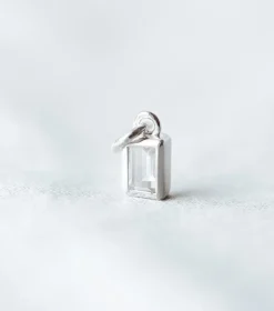 Syster P Beloved Squared Hänge Crystal Silver