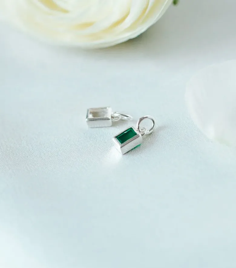Syster P Beloved Squared Hänge Crystal Silver