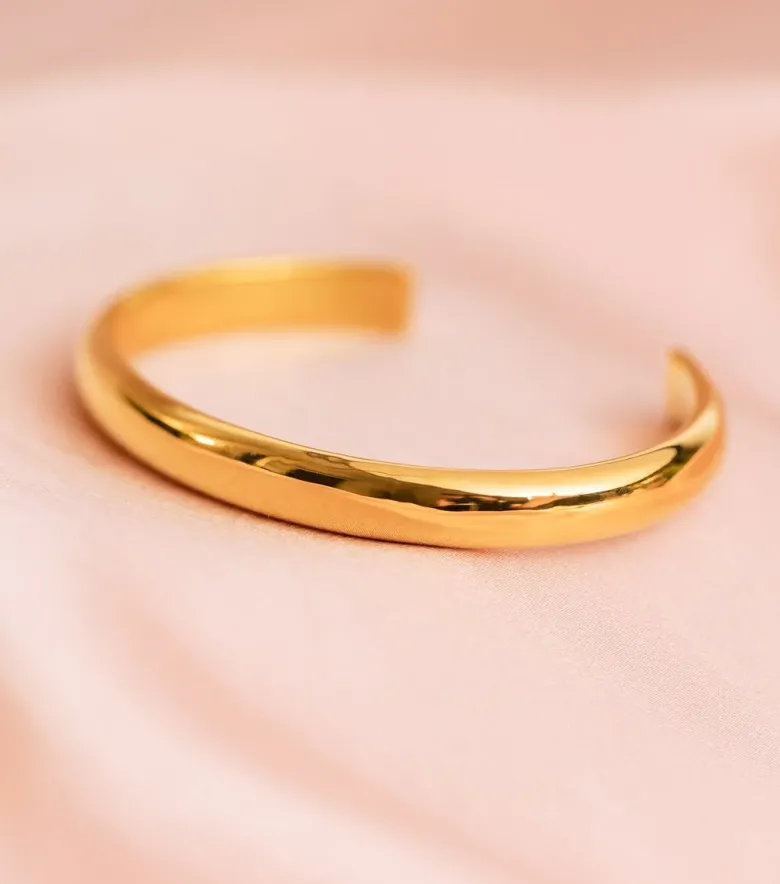 Syster P Bolded Bangle Armband Guld
