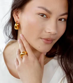 Syster P Bolded Big Ring Guld