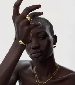 Syster P Bolded Drops Bangle Guld